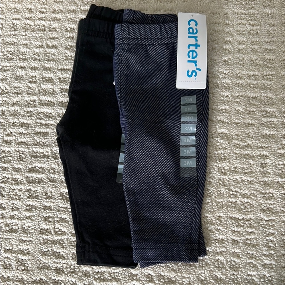 Carter's Kids Black and Navy Leggings